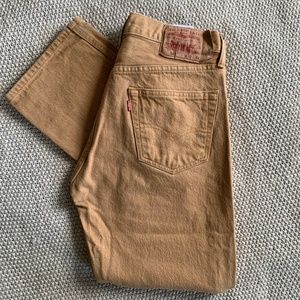 Levi's tan 501 33x34